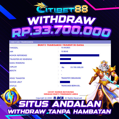 Bukti WD CITIBET88 #3